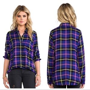 Anthropologie SPLENDID Snowpeak Plaid Top Shirt XS